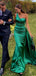 Elegant One-Shoulder Mermaid Long Prom Dress Ideas, Evening Party Dresses,WGP1620