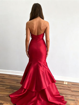 Gorgeous Red Sweetheart Mermaid Long Prom Dress Ideas, Evening Party Dresses,WGP1793