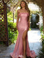 Elegant Pink Sweetheart Mermaid Side Slit Sleeveless Long Prom Dress Ideas, Evening Party Dresses,WGP1679