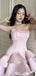 Elegant Strapless A-line Short Mini Homecoming Dress,EPT433
