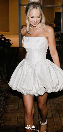 Elegant Strapless A-line Short Mini Homecoming Dress,EPT435