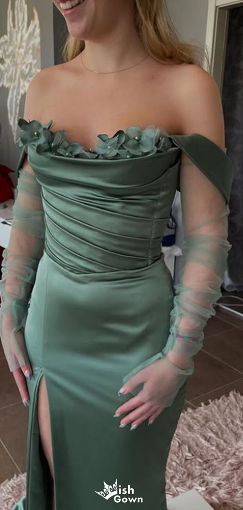 Gorgeous Strapless Off-shoulder Mermaid Long Prom Dress Ideas, Evening Party Dresses,WGP1593