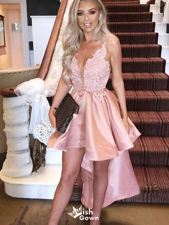 Gorgeous Spaghetti Strap V-neck A-line Short Mini Homecoming Dress,EPT456