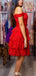 Gorgeous Off-shoulder Lace A-line Short Mini Homecoming Dress,EPT461