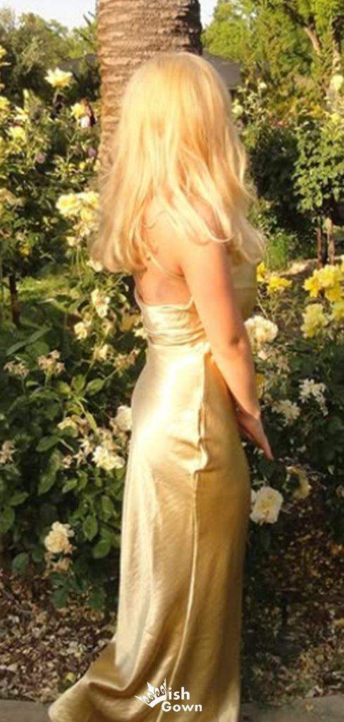 Casual Spaghetti Strap Mermaid Long Prom Dress Ideas, Evening Party Dresses,WGP1628