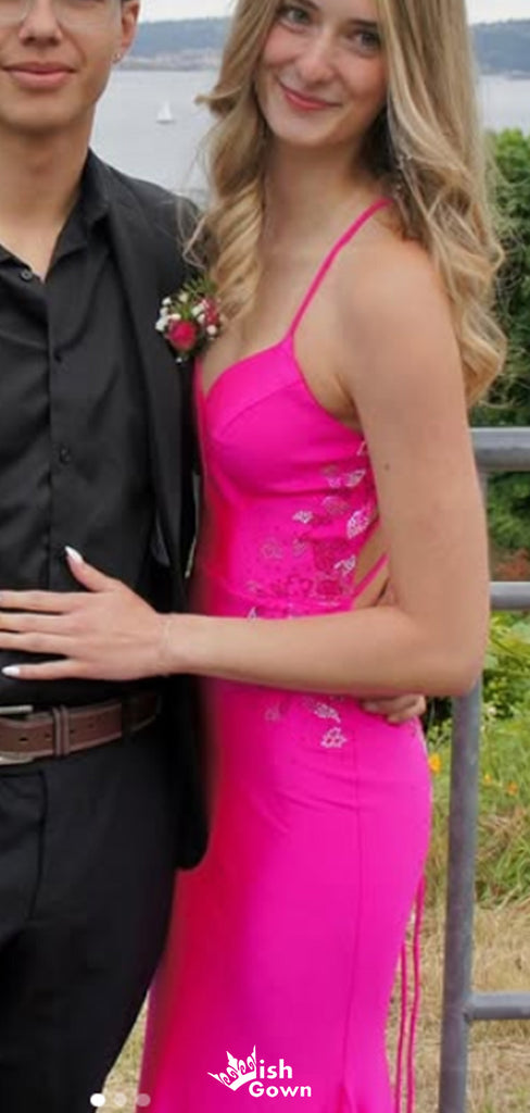 Sexy Spaghetti Strap Mermaid Long Prom Dress Ideas, Evening Party Dresses,WGP1635