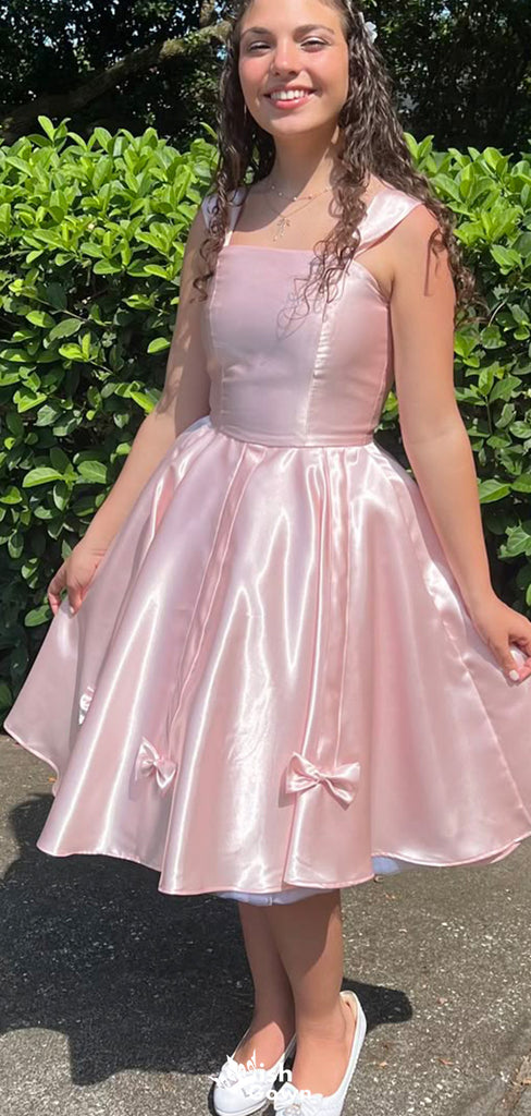 Elegant Spaghetti Strap A-line Short Mini Homecoming Dress,EPT492