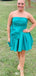 Elegant Strapless A-line Short Mini Homecoming Dress,EPT509