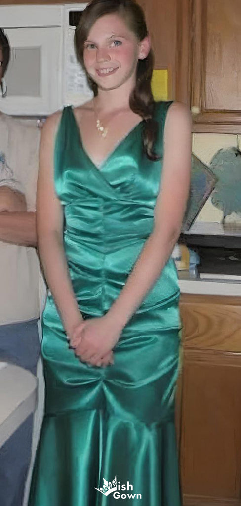 Casual V-neck Mermaid Long Prom Dress Ideas, Evening Party Dresses,WGP1697