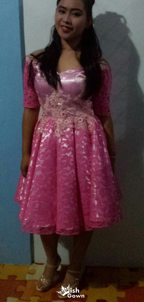 Unique Short Sleeves A-line Short Mini Homecoming Dress,EPT544