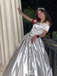 Elegant Off-shoulder A-line Long Prom Dress Ideas, Evening Party Dresses,WGP1705