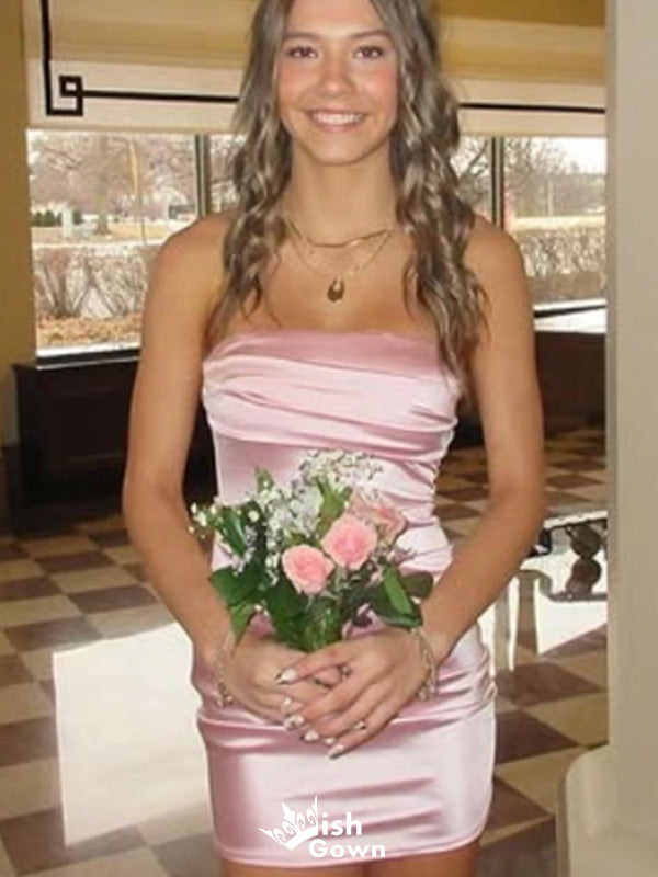 Elegant Strapless Sheath Short Mini Homecoming Dress,EPT549