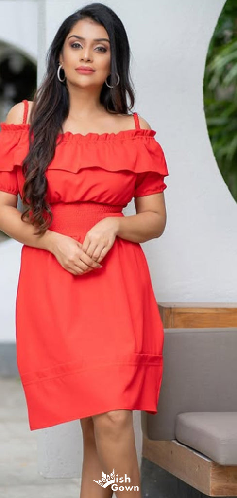 Casual Spaghetti Strap Off-shoulder A-line Short Mini Homecoming Dress,EPT556