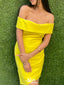 Elegant Off-shoulder Sheath Short Mini Homecoming Dress,EPT561