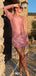 Casual One-shoulder Sheath Short Mini Homecoming Dress,EPT562