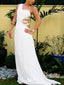 Elegant One-shoulder A-line Long Prom Dress Ideas, Evening Party Dresses,WGP1718