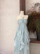 Elegant Blue Sweetheart A-Line Long Prom Dress Ideas, Evening Party Dresses,WGP1944