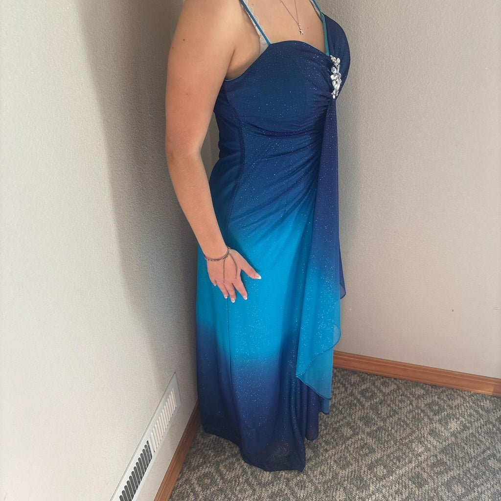 Unique Blue Spaghetti Strap Mermaid Long Prom Dress Ideas, Evening Party Dresses,WGP1723