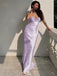 Unique Lavender Spaghetti Strap Mermaid Long Prom Dress Ideas, Evening Party Dresses, WGP1996