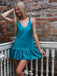 Casual V-neck A-line Short Mini Homecoming Dress,EPT579