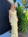 Gorgeous V-neck Spaghetti Strap Mermaid Unique Long Prom Dress Ideas, Evening Party Dresses,WGP1166