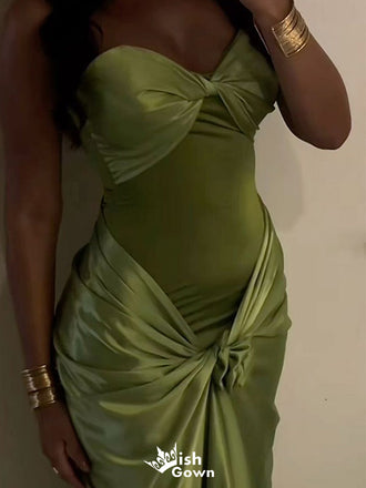 Elegant Strapless Sweetheart Mermaid Long Prom Dress Ideas, Evening Party Dresses,WGP1738