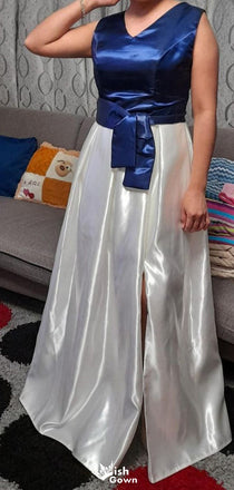 Casual V-neck A-line Long Prom Dress Ideas, Evening Party Dresses,WGP1750