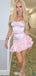 Elegant Strapless Sheath Short Mini Homecoming Dress,EPT589