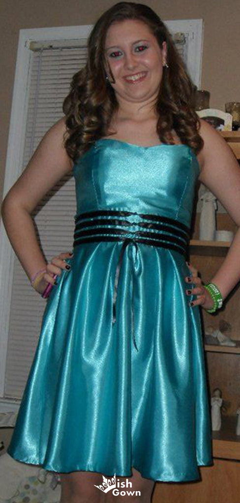 Elegant Strapless A-line Short Mini Homecoming Dress,EPT591