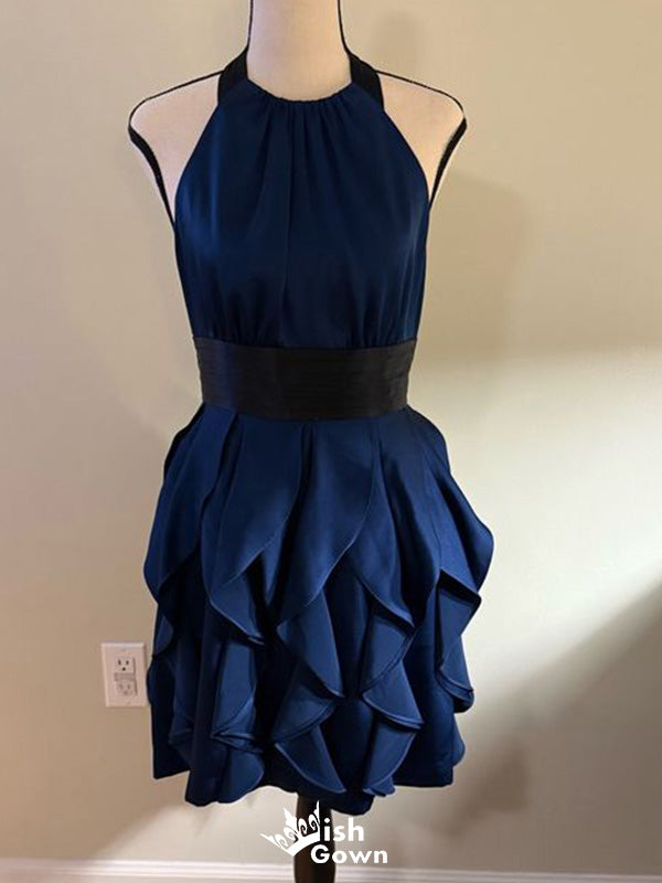 Sexy Halter A-line Short Mini Homecoming Dress,EPT602