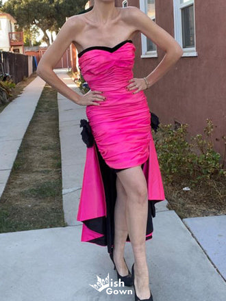 Unique Strapless Sweetheart Sheath Short Mini Homecoming Dress,EPT605