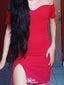 Sexy Off-shoulder Sheath Short Mini Homecoming Dress,EPT611