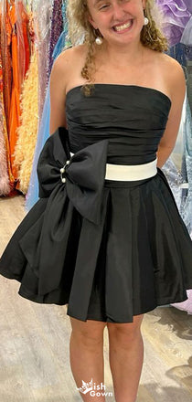 Elegant Strapless A-line Short Mini Homecoming Dress,EPT613