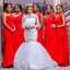 Elegant Mermaid One Shoulder Popular Cheap Maxi Long Wedding Guest Bridesmaid Dresses,WGM264