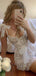 Sparkly White Spaghetti Strap A-Line Short Homecoming Dresses For Birthday Party, EPT711
