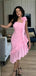 Elegant Pink One-Shoulder Mermaid  Sleeveless Long Prom Dress Ideas, Evening Party Dresses,WGP1684