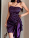 Sexy Purple Sweetheart Sleeveless Mermaid Short Homecoming Dresses For Party, EPT666