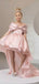 Unique Pink High Low Sleeveless Floral Long A-Line Flower Girl Dress,FG029