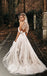Unique Off Shoulder Floral Lace Wedding Dress A Line Tulle Bridal Gown,WDH189