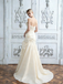Classy Ruched Satin Wedding Prom Gown Strapless Sweetheart Neckline Mermaid Silhouette,WDH188